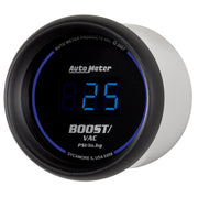 AutoMeter 6959 - GAUGE, VAC/BOOST, 2 1/16", 30INHG-30PSI, DIGITAL, BLACK DIAL W/ BLUE LED