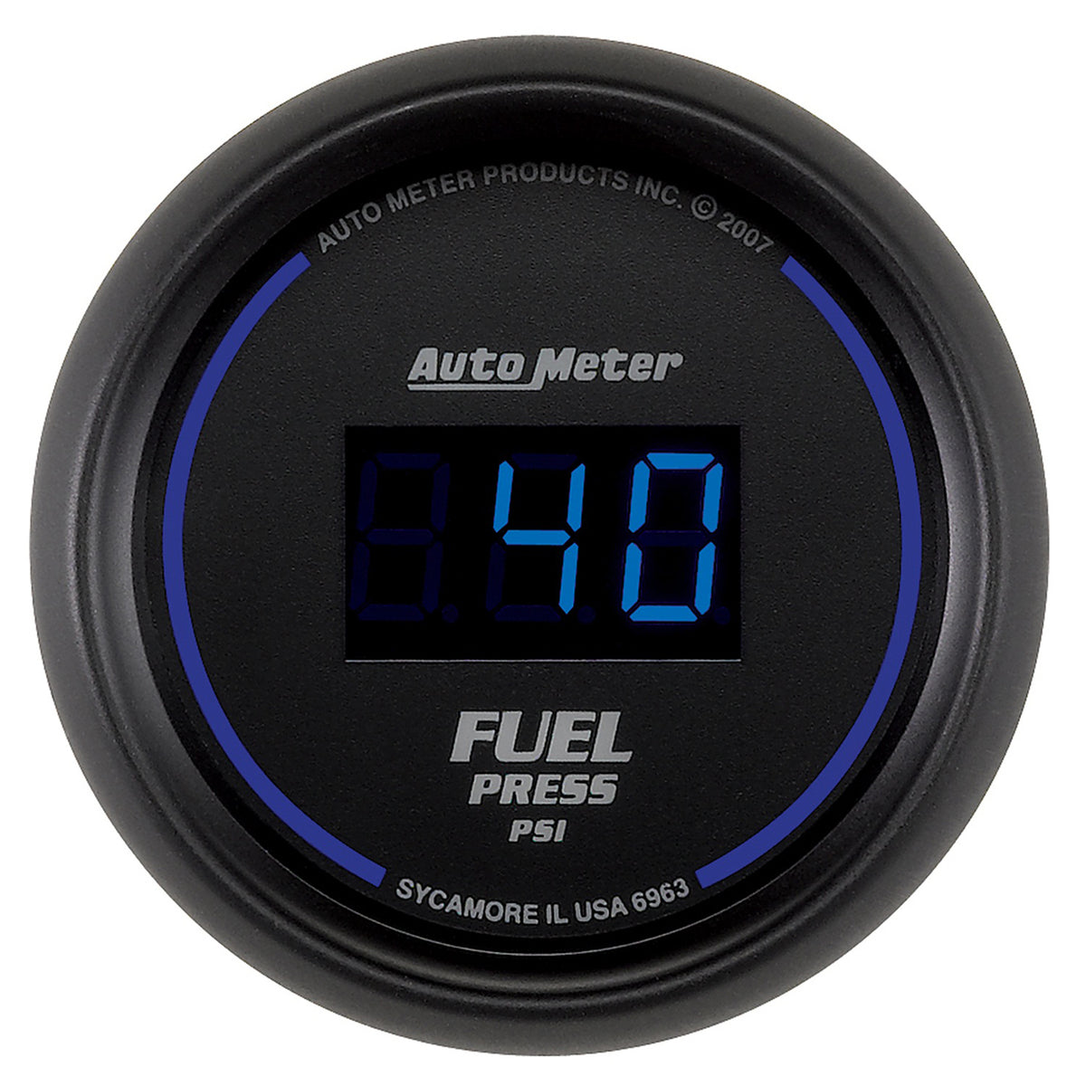 AutoMeter 6963 - GAUGE, FUEL PRESSURE, 2 1/16", 100PSI, DIGITAL, BLACK DIAL W/ BLUE LED 3