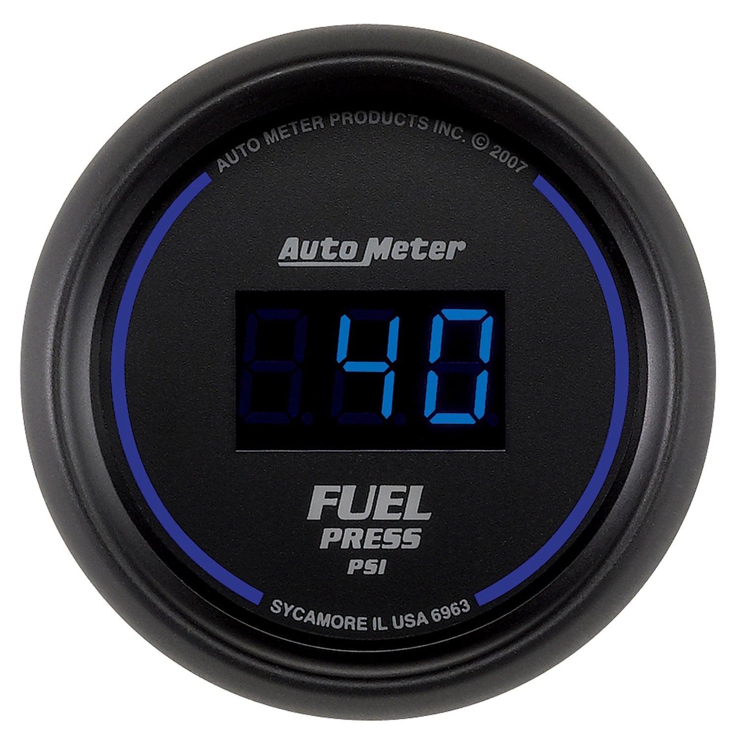 AutoMeter 6963 - GAUGE, FUEL PRESSURE, 2 1/16", 100PSI, DIGITAL, BLACK DIAL W/ BLUE LED 3