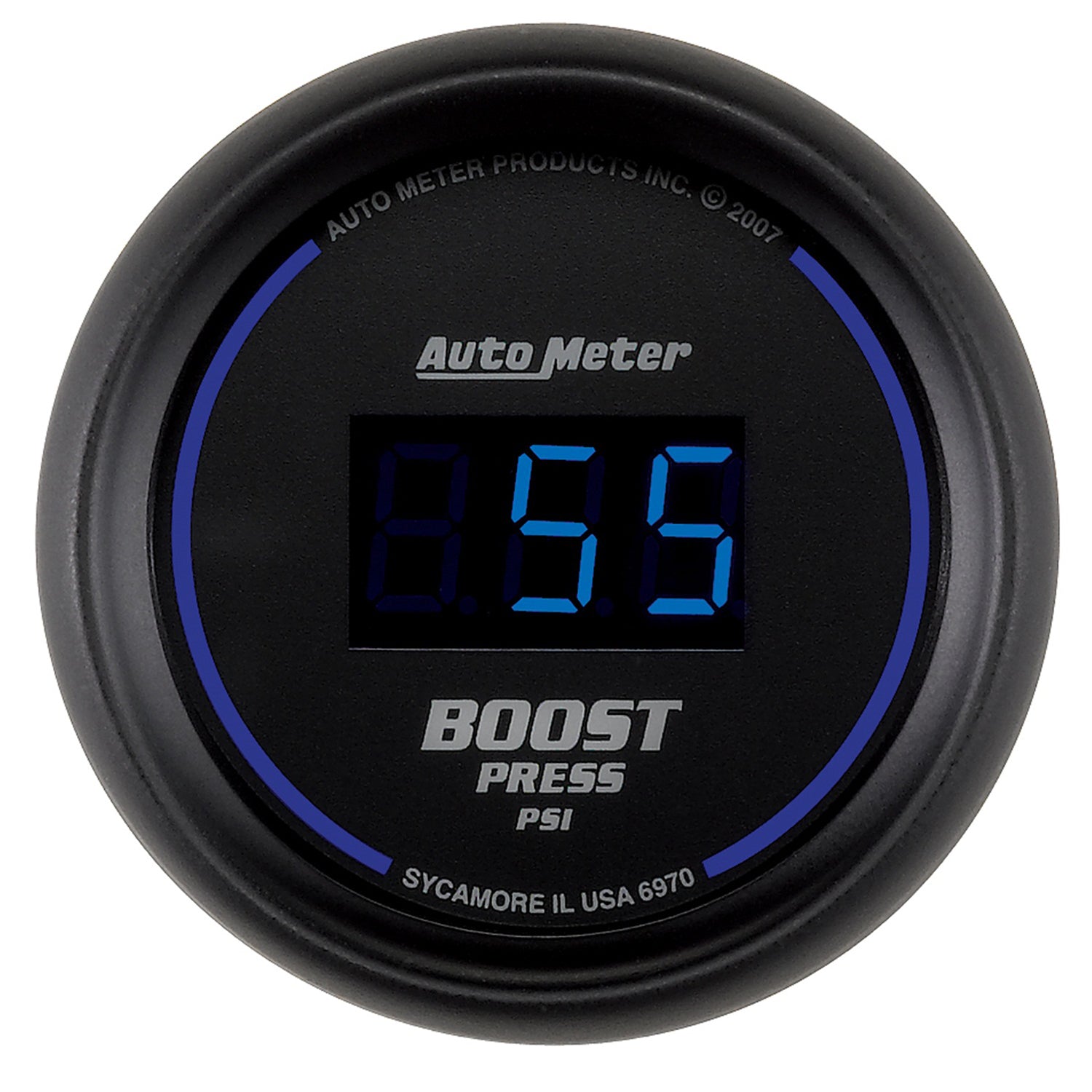 AutoMeter 6970 - GAUGE, BOOST, 2 1/16", 60PSI, DIGITAL, BLACK DIAL W/ BLUE LED 3