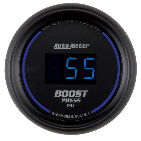 AutoMeter 6970 - GAUGE, BOOST, 2 1/16", 60PSI, DIGITAL, BLACK DIAL W/ BLUE LED 3