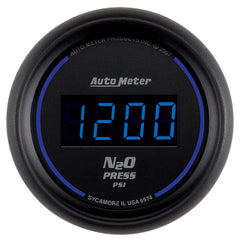 AutoMeter 6974 - GAUGE, NITROUS PRESSURE, 2 1/16", 1600PSI, DIGITAL, BLACK DIAL W/ BLUE LED