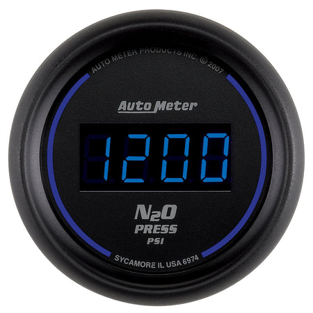 AutoMeter 6974 - GAUGE, NITROUS PRESSURE, 2 1/16", 1600PSI, DIGITAL, BLACK DIAL W/ BLUE LED 3
