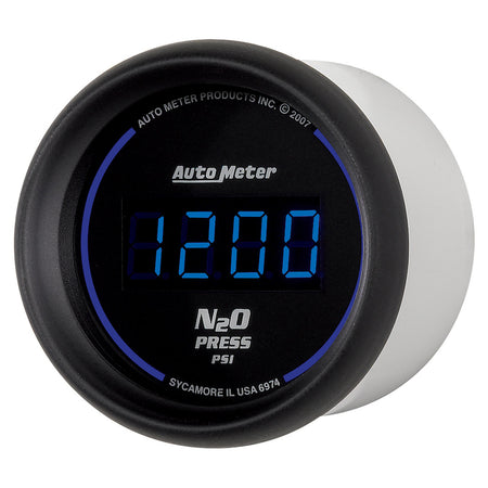 AutoMeter 6974 - GAUGE, NITROUS PRESSURE, 2 1/16", 1600PSI, DIGITAL, BLACK DIAL W/ BLUE LED 4