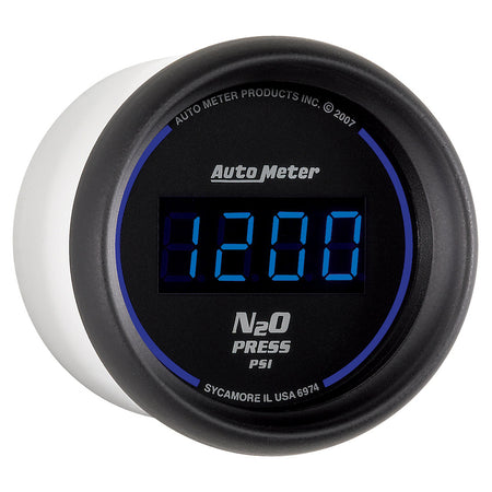 AutoMeter 6974 - GAUGE, NITROUS PRESSURE, 2 1/16", 1600PSI, DIGITAL, BLACK DIAL W/ BLUE LED 5