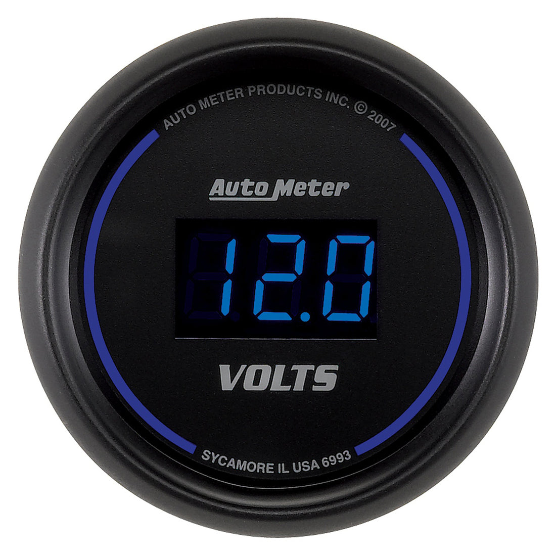 AutoMeter 6993 - GAUGE, VOLTMETER, 2 1/16", 18V, DIGITAL, BLACK DIAL W/ BLUE LED 5
