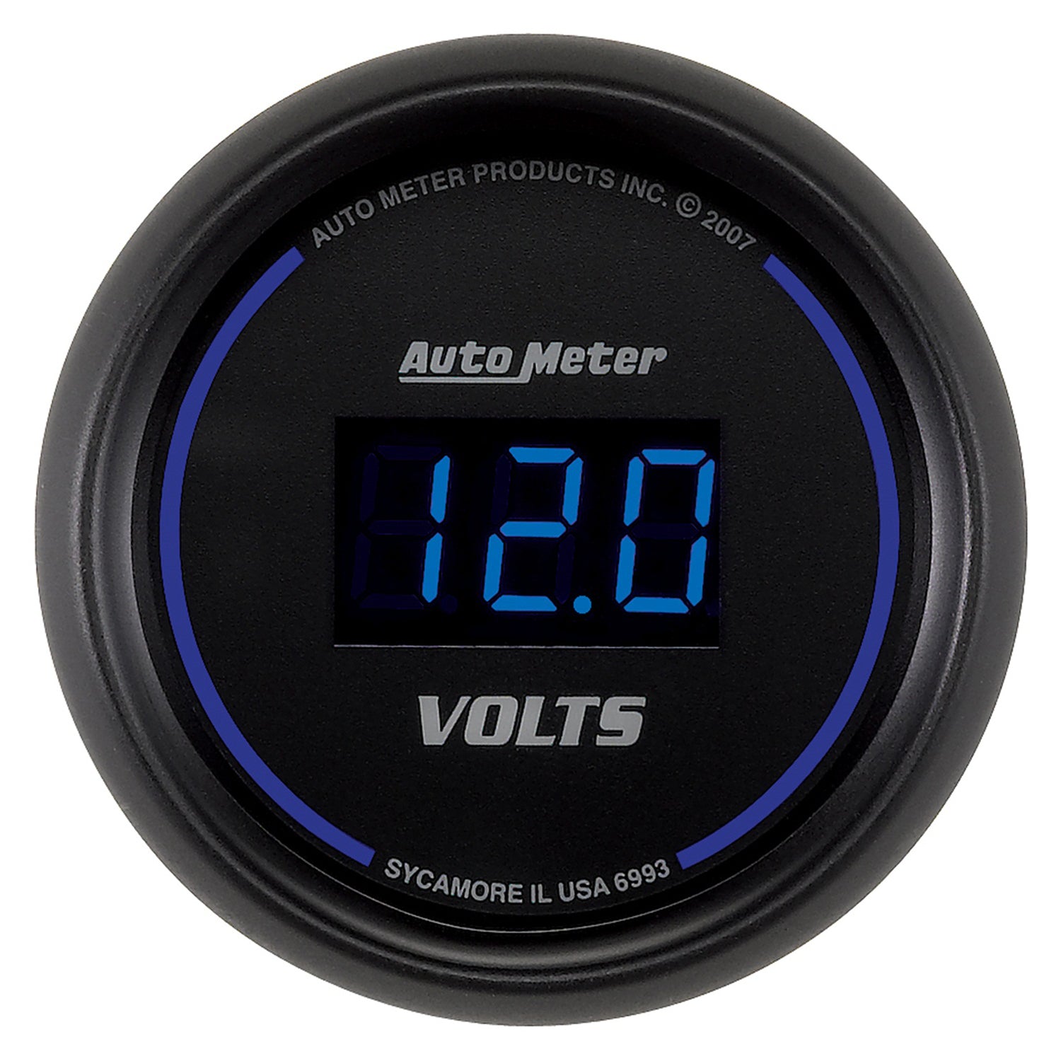 AutoMeter 6993 - GAUGE, VOLTMETER, 2 1/16", 18V, DIGITAL, BLACK DIAL W/ BLUE LED 5