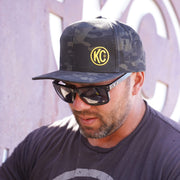 KC HiLiTES 70212 - KC Black Baseball Cap With Yellow Logo - Snap Back 4
