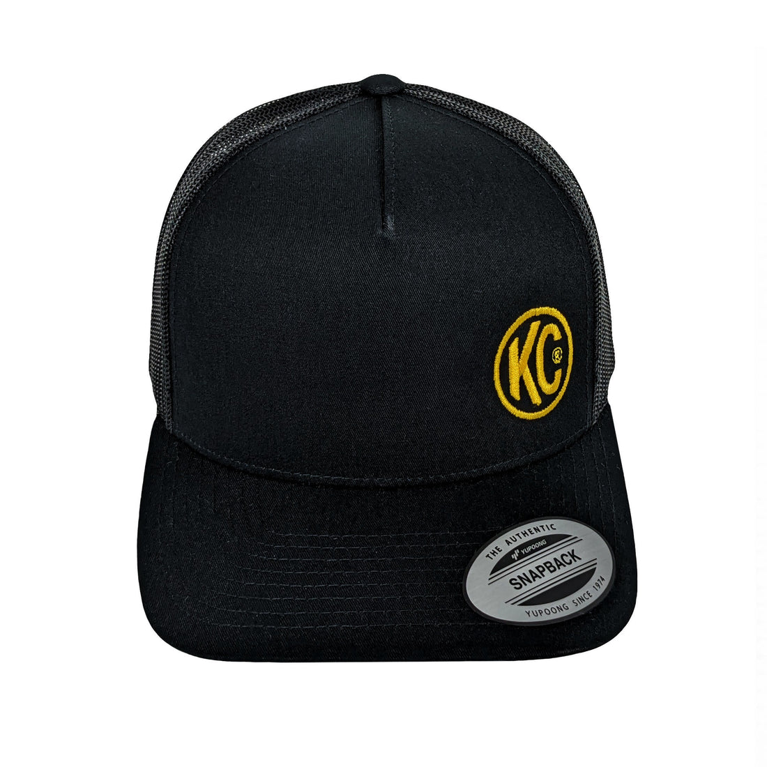 KC HiLiTES 70213 - KC Hat Curved Trucker Black KC Logo Yellow One Size Fits Most 2