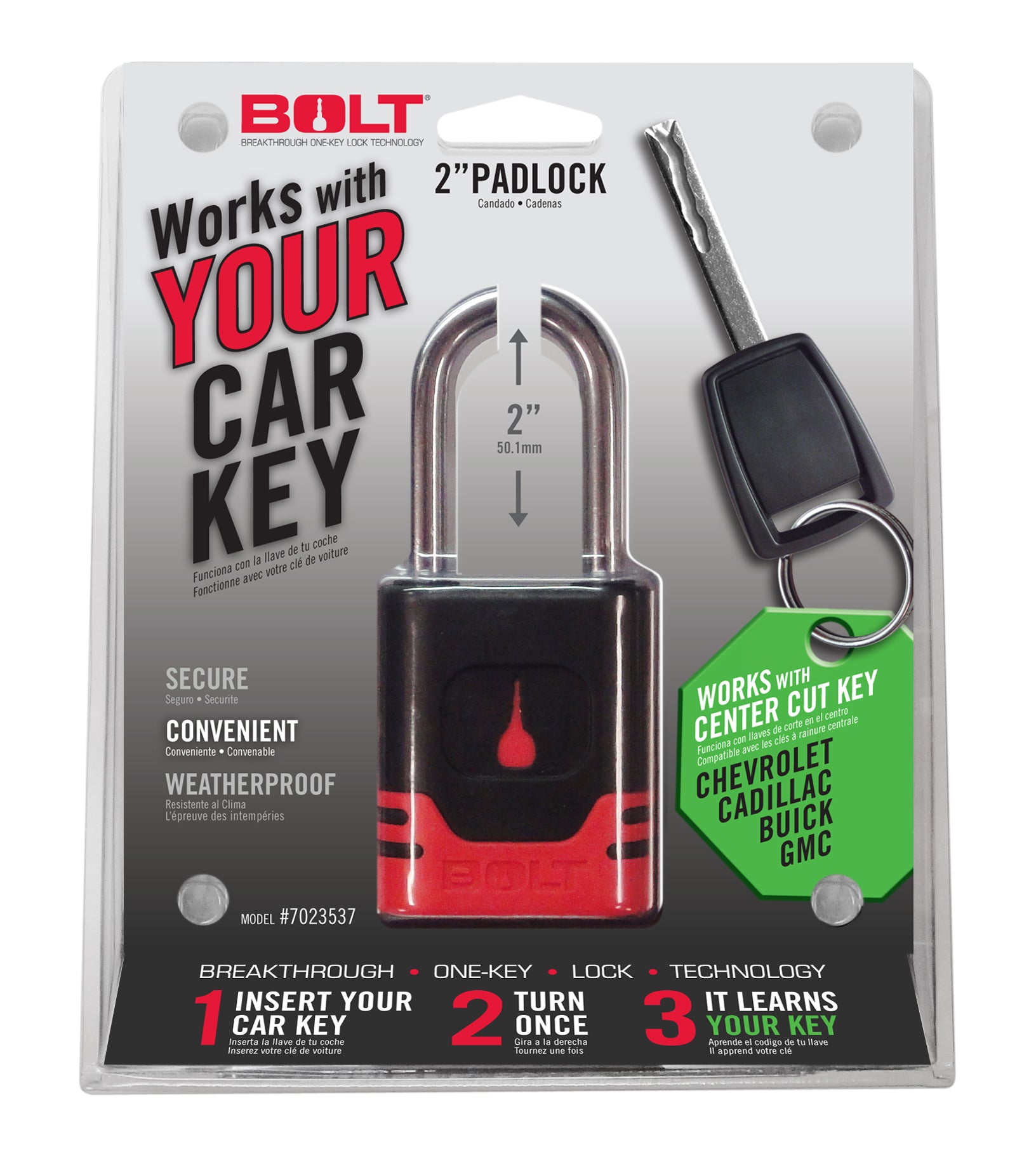 BOLT 7023537 - PADLOCK GM CENTER CUT 2