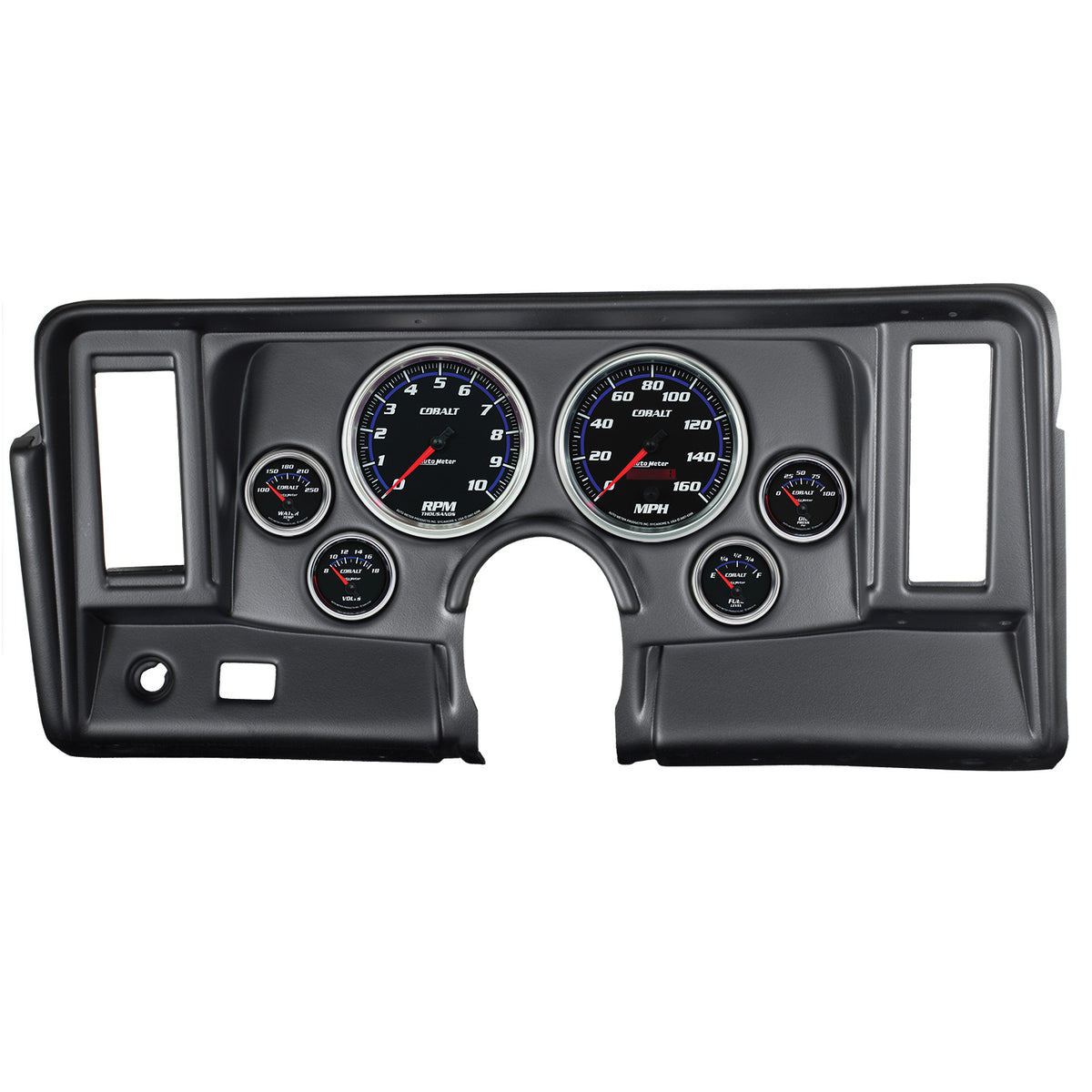 AutoMeter 7024-CB - DIRECT FIT DASH KIT, NOVA 69-76, TACH/MPH/FUEL/OILP/WTMP/VOLT, COBALT 3