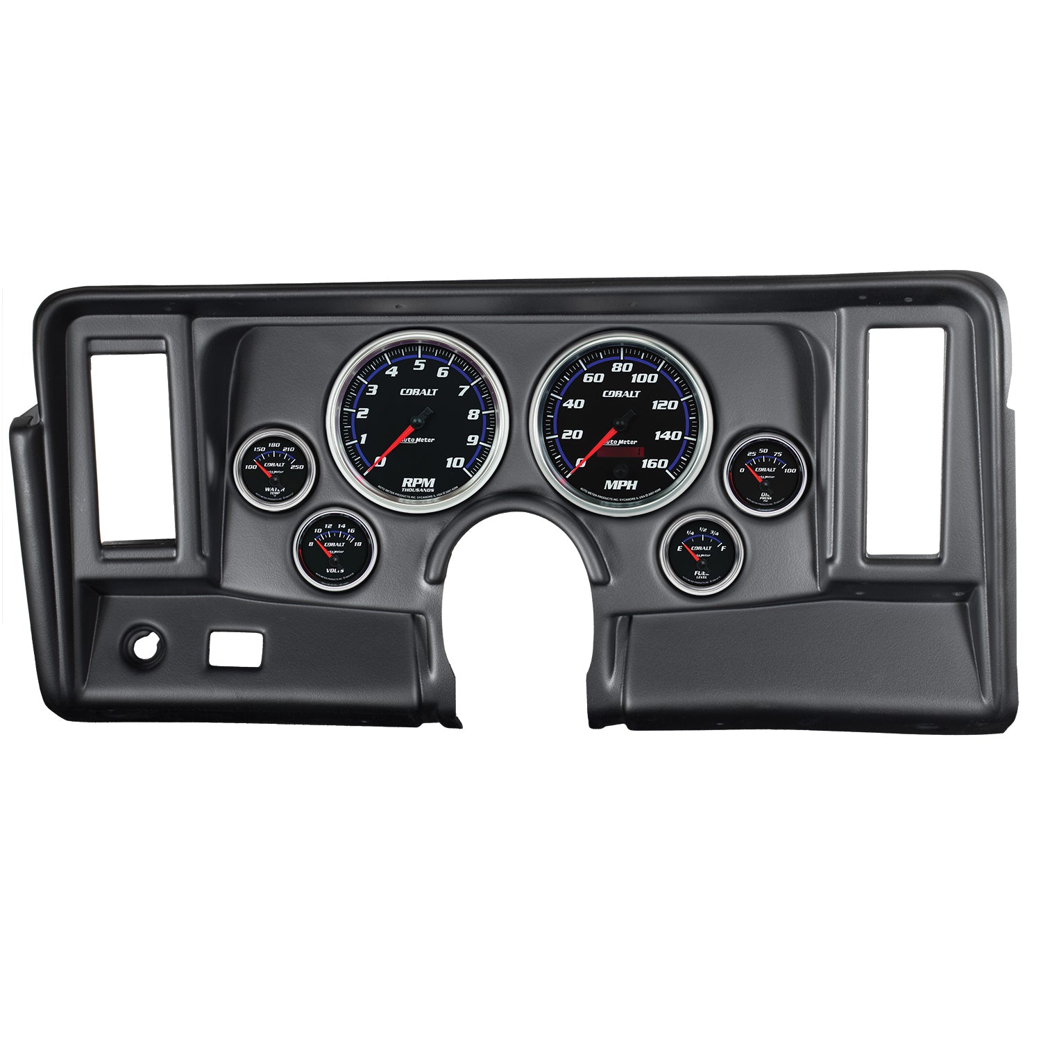 AutoMeter 7024-CB - DIRECT FIT DASH KIT, NOVA 69-76, TACH/MPH/FUEL/OILP/WTMP/VOLT, COBALT 3