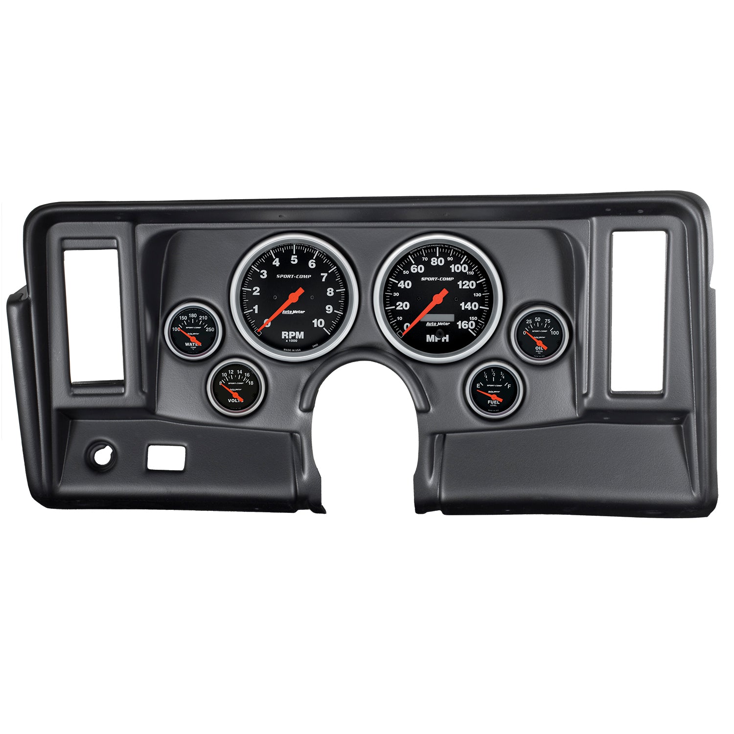 AutoMeter 7024-SC - DIRECT FIT DASH KIT, NOVA 69-76, TACH/MPH/FUEL/OILP/WTMP/VOLT, SPORT-COMP 3