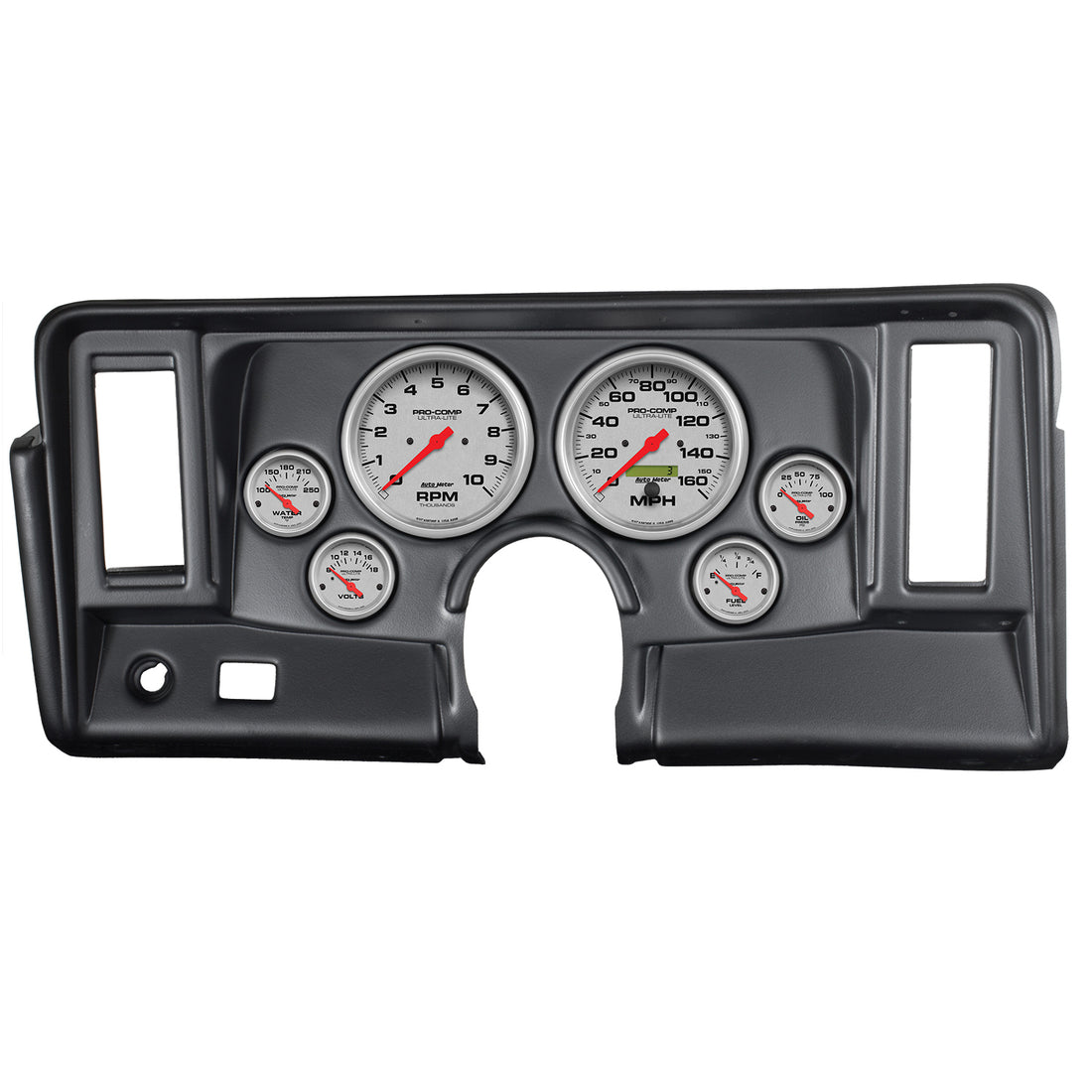 AutoMeter 7024-UL - DIRECT FIT DASH KIT, NOVA 69-76, TACH/MPH/FUEL/OILP/WTMP/VOLT, ULTRA-LITE 3