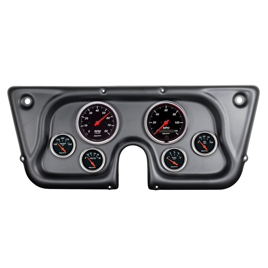 AutoMeter 7032-DB - DIR FIT DSH KT, CHEVY TRUCK C/K/K5/SUBRBN 67-72, RPM/MPH/FUEL/OILP/WTMP/BAT, DB 3