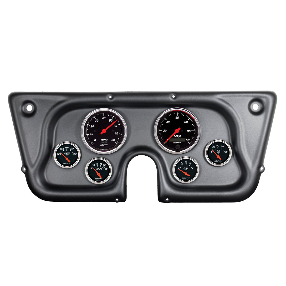 AutoMeter 7032-DB - DIR FIT DSH KT, CHEVY TRUCK C/K/K5/SUBRBN 67-72, RPM/MPH/FUEL/OILP/WTMP/BAT, DB 3