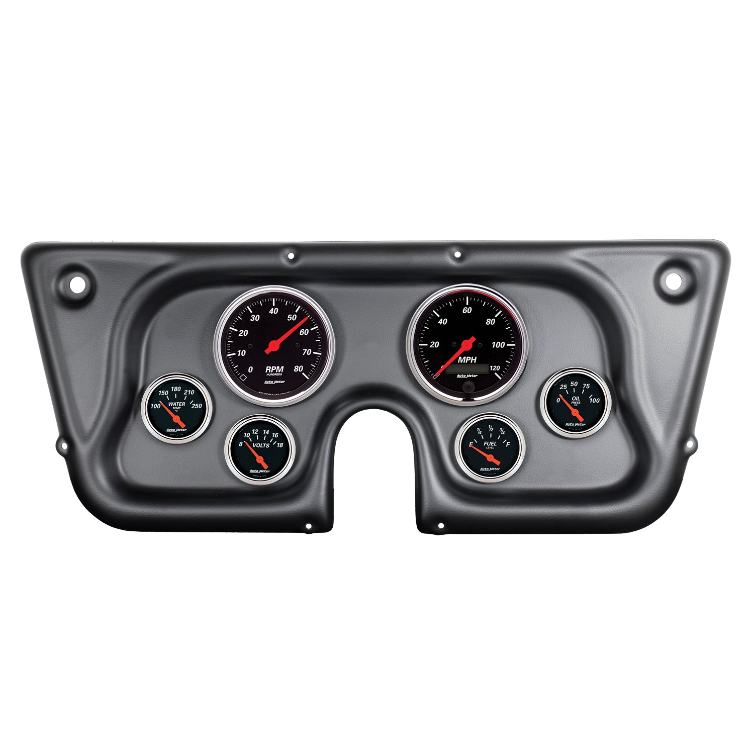AutoMeter 7032-DB - DIR FIT DSH KT, CHEVY TRUCK C/K/K5/SUBRBN 67-72, RPM/MPH/FUEL/OILP/WTMP/BAT, DB 3