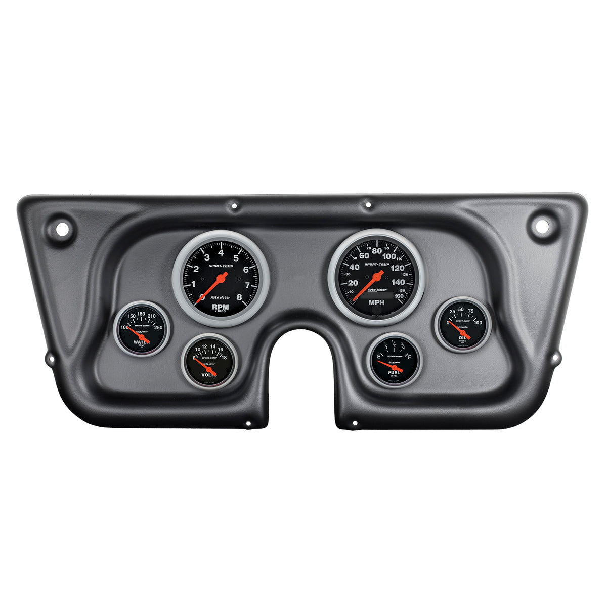 AutoMeter 7032-SC - DIR FIT DSH KT, CHEVY TRUCK C/K/K5/SUBRBN 67-72, RPM/MPH/FUEL/OILP/WTMP/BAT, SC 3