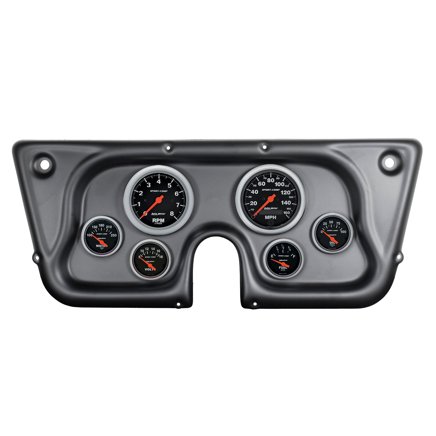 AutoMeter 7032-SC - DIR FIT DSH KT, CHEVY TRUCK C/K/K5/SUBRBN 67-72, RPM/MPH/FUEL/OILP/WTMP/BAT, SC 3