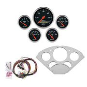 AutoMeter 7033-DB - DIRECT FIT DASH KIT, CHEVY CAR 55-56, MPH/FUEL/OILP/WTMP/BAT, DB