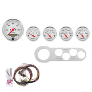 AutoMeter 7042-AW - DIRECT FIT DASH KIT, CHEVY CAR 53-54, MPH/FUEL/OILP/WTMP/BAT, AW 3