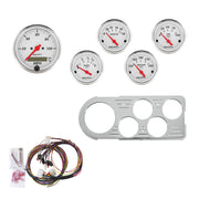 AutoMeter 7046-AW - DIRECT FIT DASH KIT, FORD TRUCK 48-50, MPH/FUEL/OILP/WTMP/BAT, AW