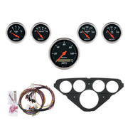 AutoMeter 7049-DB - DIRECT FIT DASH KIT, CHEVY TRUCK 55-59, MPH/FUEL/OILP/WTMP/BAT, DB