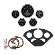 AutoMeter 7055-DB - DIRECT FIT DASH KIT, CHEVY 55-56, MPH/FUEL/OILP/WTMP/BAT, DB