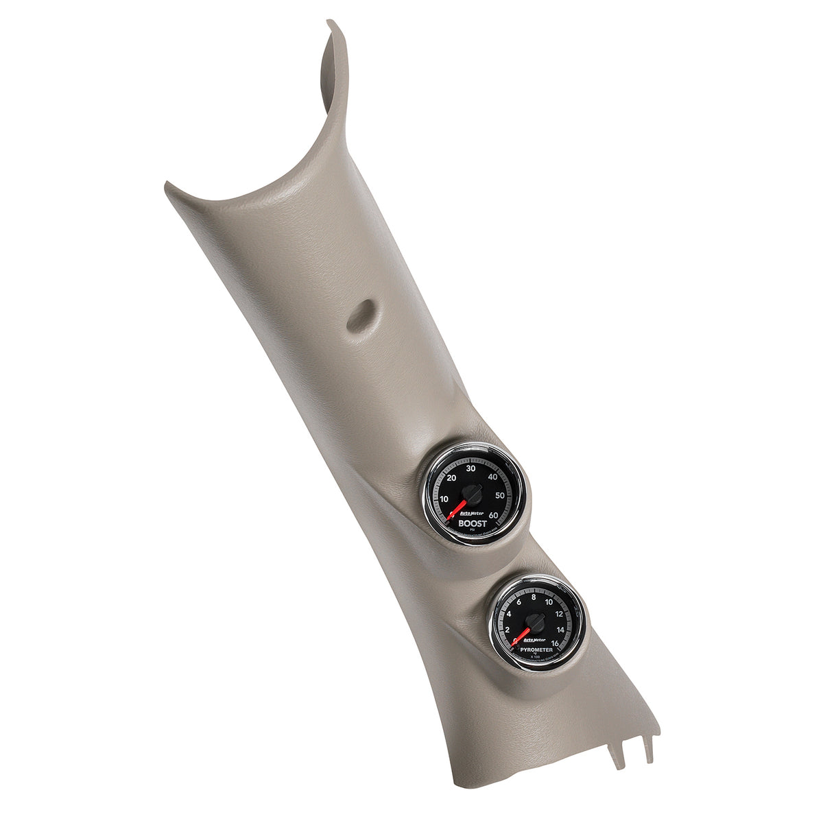 AutoMeter 7082 - DIESEL GAUGE KIT, A-PILLAR, RAM 10-19, BOOST/EGT, 60PSI/2000?F, FACT. MATCH 5