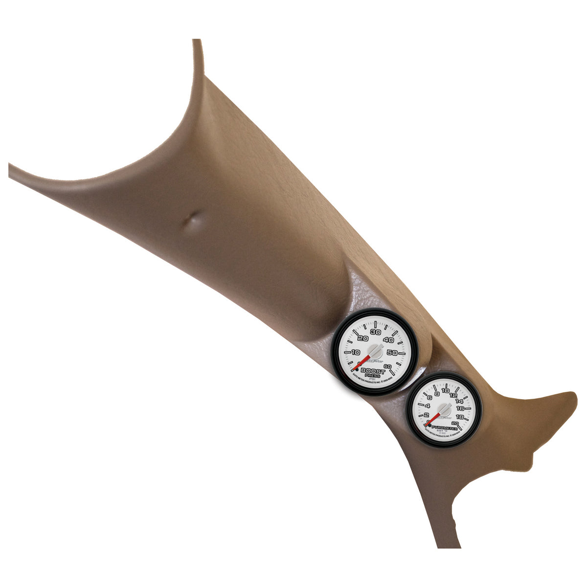 AutoMeter 7096 - DIESEL GAUGE KIT, A-PILLAR, RAM 03-09, BOOST/EGT, 60PSI/2000?F, FACT. MATCH 3