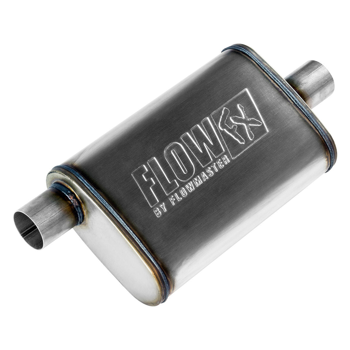 Flowmaster 71225 - Flow Fx Muffler Flow Fx Muffler 2.25 Offset In/ 2.25 Center Out Moderate Sound Stainless Steel Flowmaster 1