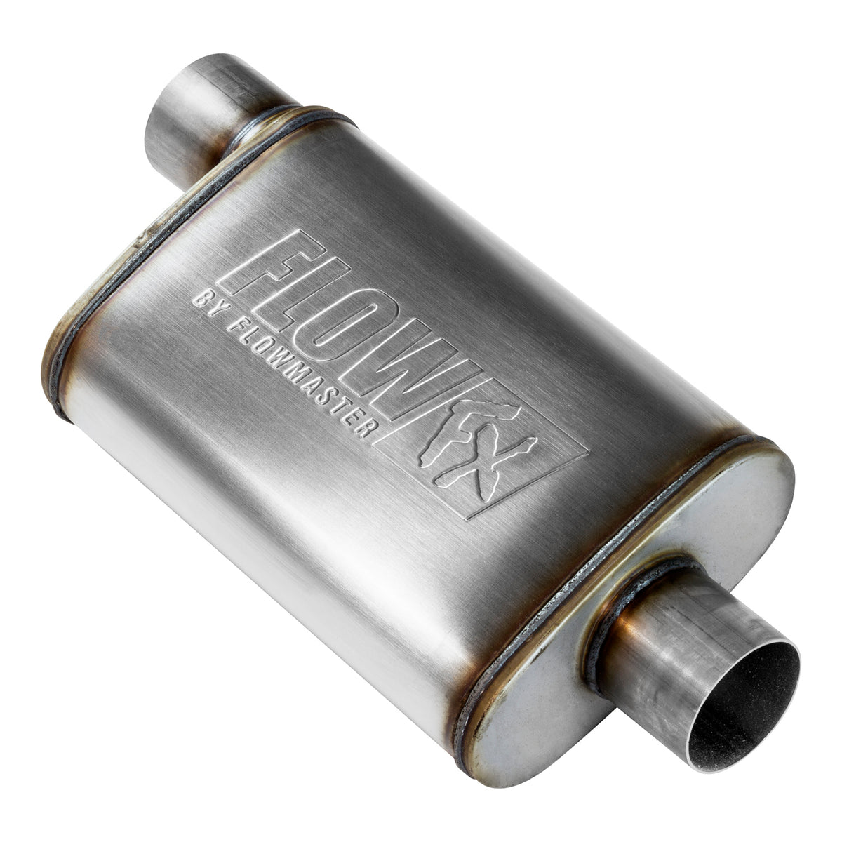 Flowmaster 71229 - Flow Fx Muffler Flow Fx Muffler 3.00 Offset In/ 3.00 Center Out Moderate Sound Stainless Steel Flowmaster 3