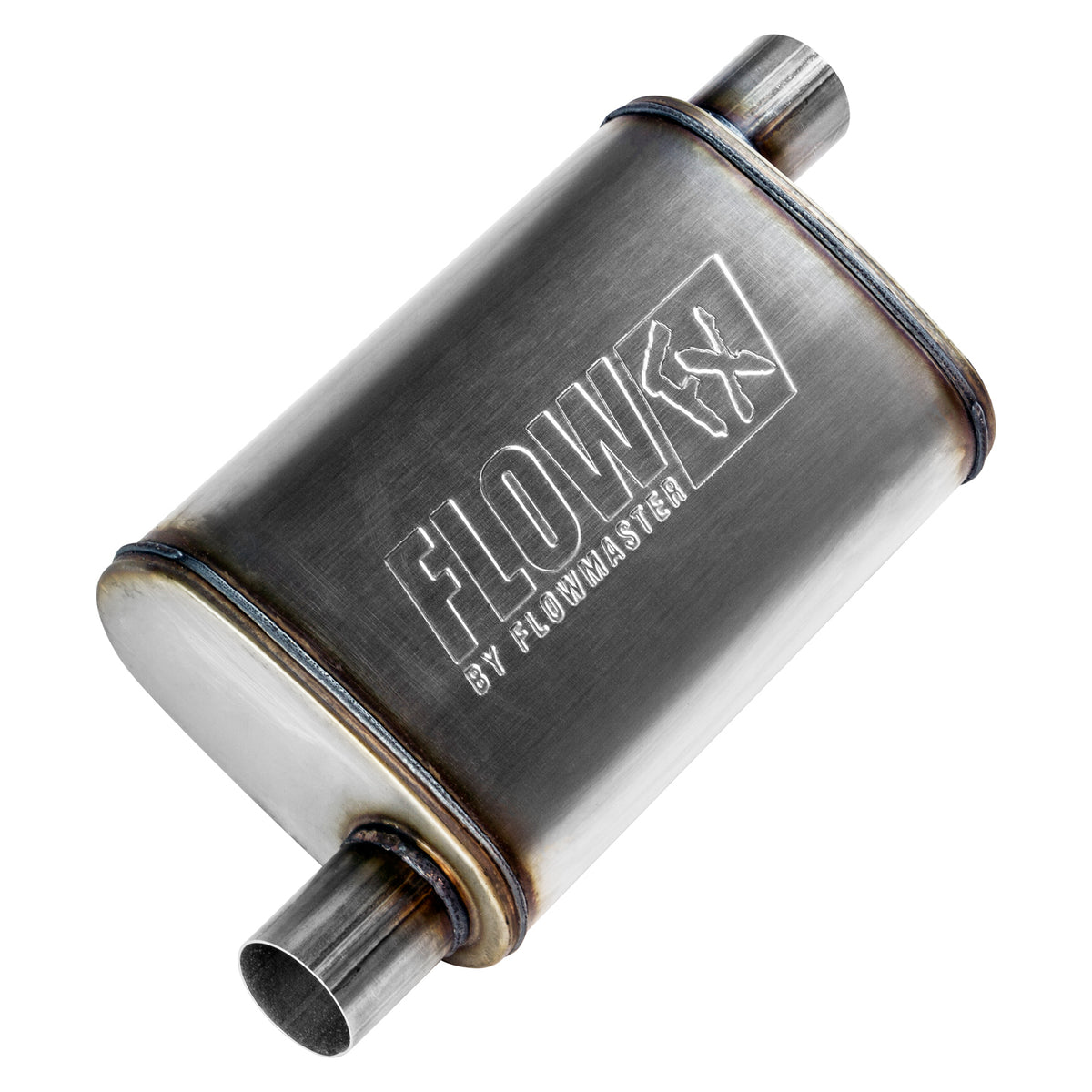 Flowmaster 71235 - Flow Fx Muffler Flow Fx Muffler 2.25 Offset In/ 2.25 Offset Out Moderate Sound Stainless Steel Flowmaster 1