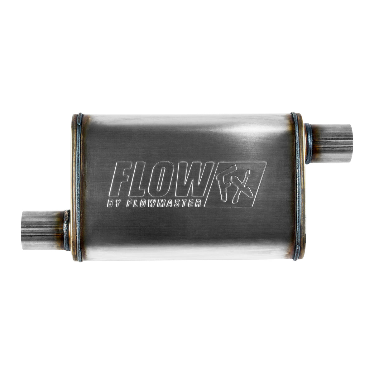 Flowmaster 71235 - Flow Fx Muffler Flow Fx Muffler 2.25 Offset In/ 2.25 Offset Out Moderate Sound Stainless Steel Flowmaster 2
