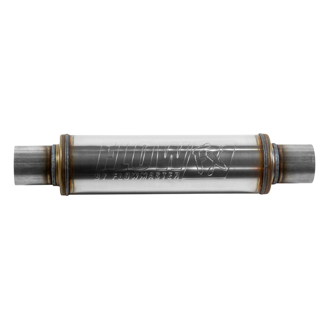Flowmaster 71416 - Flow Fx Muffler Flow Fx Muffler 2.50 In/Out Round Body Moderate Sound Stainless Steel Flowmaster