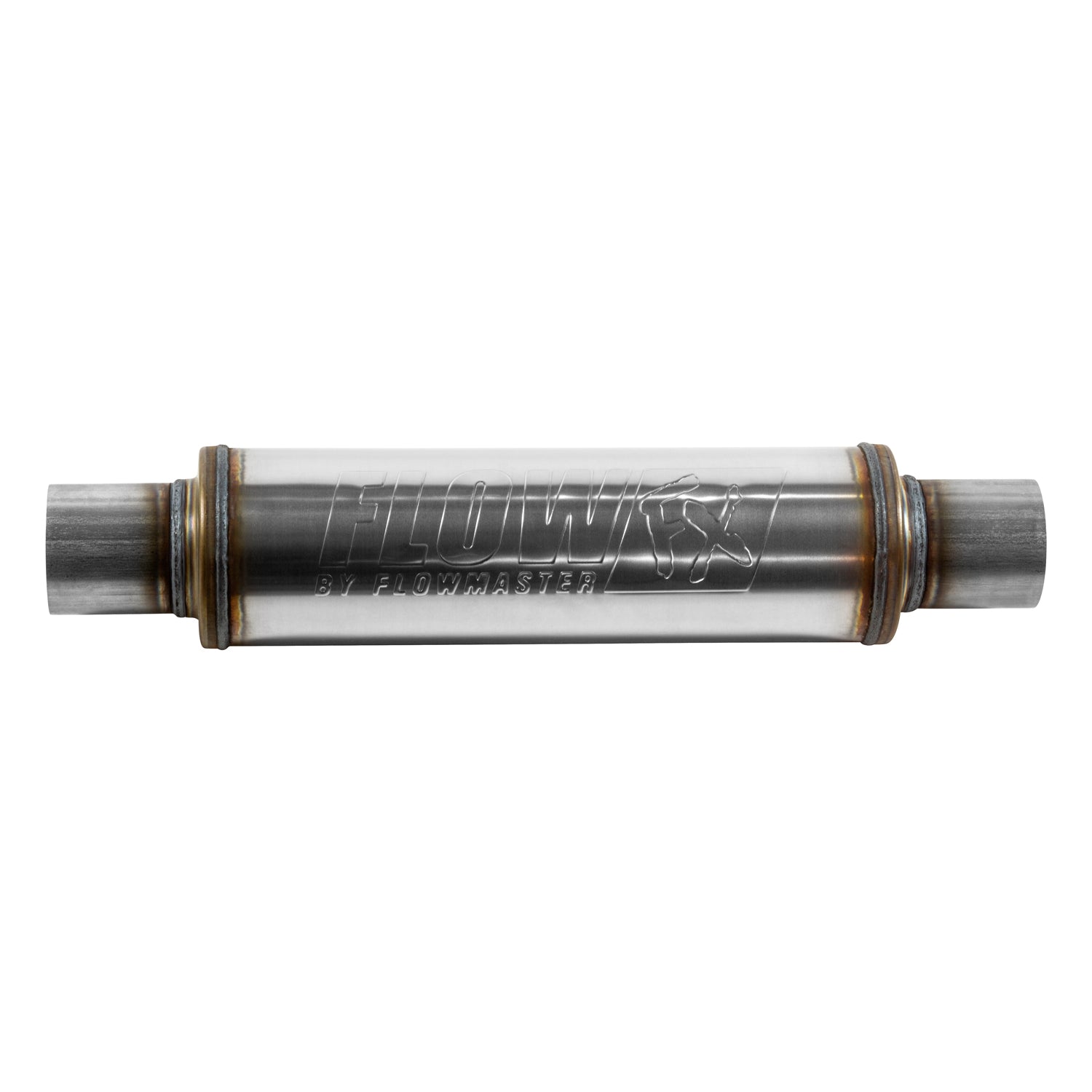 Flowmaster 71416 - Flow Fx Muffler Flow Fx Muffler 2.50 In/Out Round Body Moderate Sound Stainless Steel Flowmaster