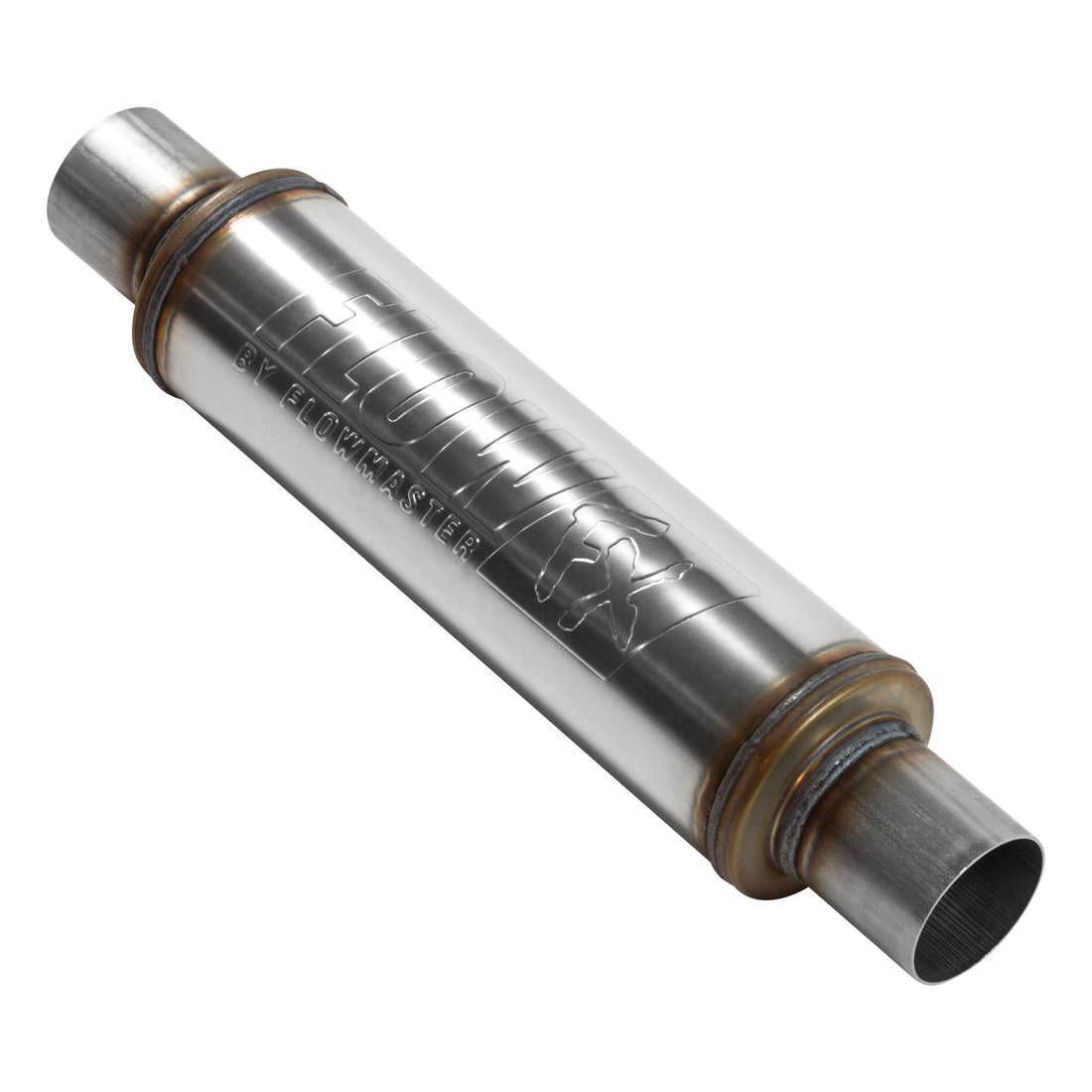 Flowmaster 71416 - Flow Fx Muffler Flow Fx Muffler 2.50 In/Out Round Body Moderate Sound Stainless Steel Flowmaster