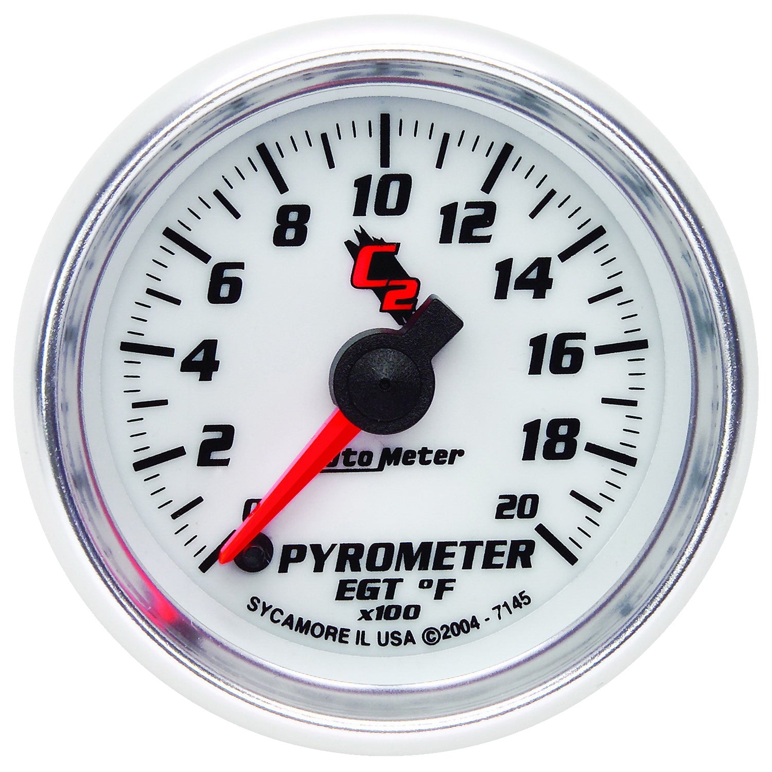 AutoMeter 7145 - GAUGE, PYROMETER (EGT), 2 1/16", 2000?F, DIGITAL STEPPER MOTOR, C2 3