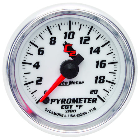 AutoMeter 7145 - GAUGE, PYROMETER (EGT), 2 1/16", 2000?F, DIGITAL STEPPER MOTOR, C2 3