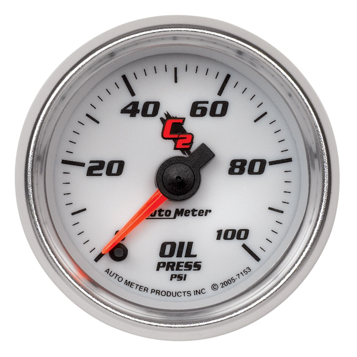 AutoMeter 7153 - GAUGE, OIL PRESSURE, 2 1/16", 100PSI, DIGITAL STEPPER MOTOR, C2 3