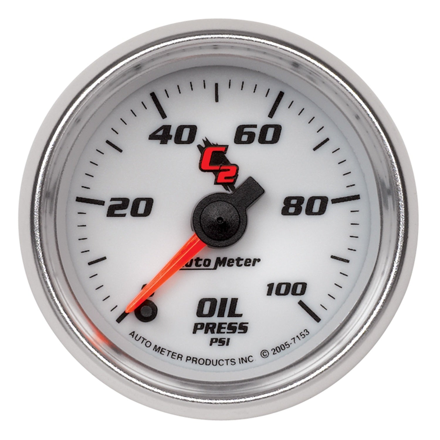 AutoMeter 7153 - GAUGE, OIL PRESSURE, 2 1/16", 100PSI, DIGITAL STEPPER MOTOR, C2 3