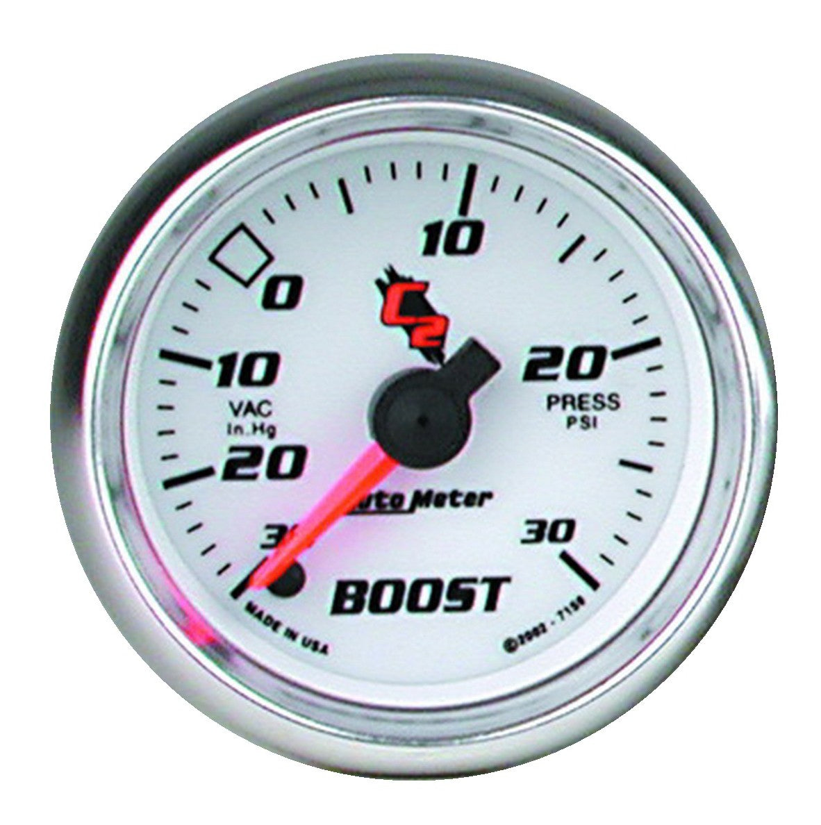 AutoMeter 7159 - GAUGE, VAC/BOOST, 2 1/16", 30INHG-30PSI, DIGITAL STEPPER MOTOR, C2 5