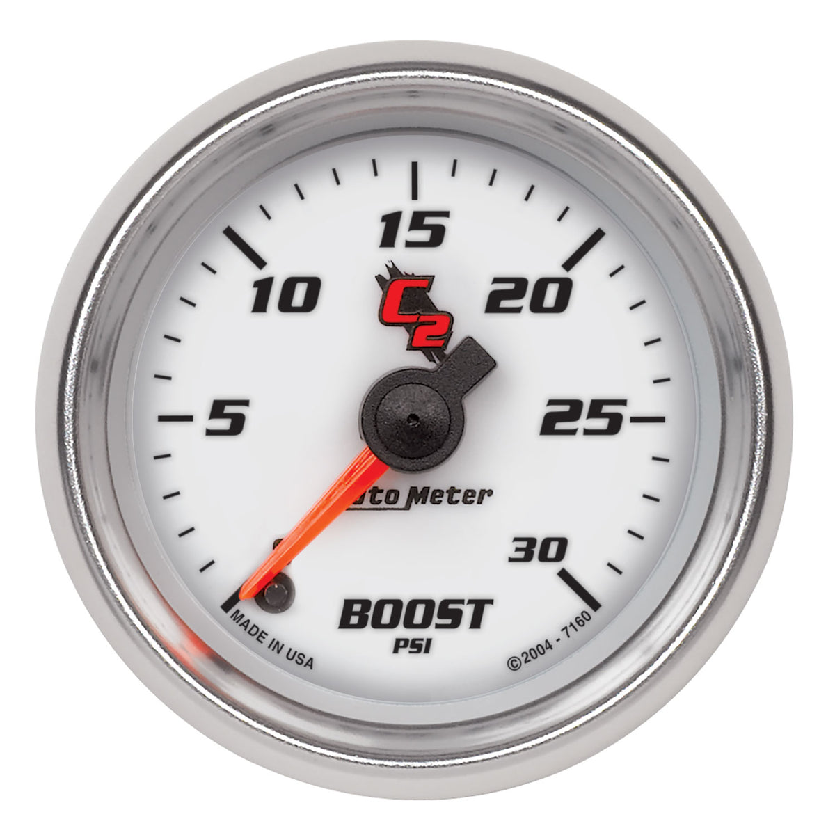 AutoMeter 7160 - GAUGE, BOOST, 2 1/16", 30PSI, DIGITAL STEPPER MOTOR, C2 3