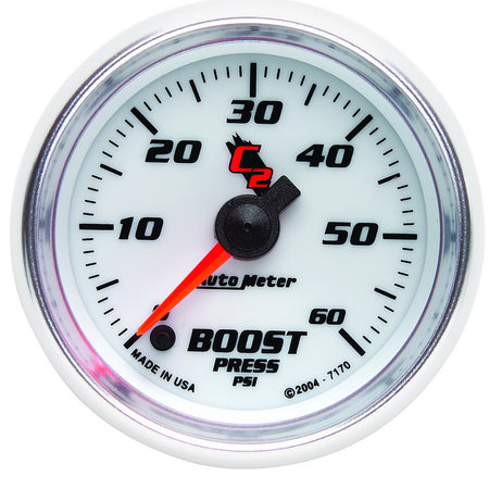 AutoMeter 7170 - GAUGE, BOOST, 2 1/16", 60PSI, DIGITAL STEPPER MOTOR, C2 3