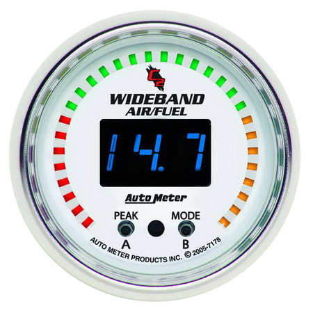 AutoMeter 7178 - GAUGE, AIR/FUEL RATIO-PRO, 2 1/16", 10:1-20:1, DIGITAL W/ PEAK & WARN, C2 3