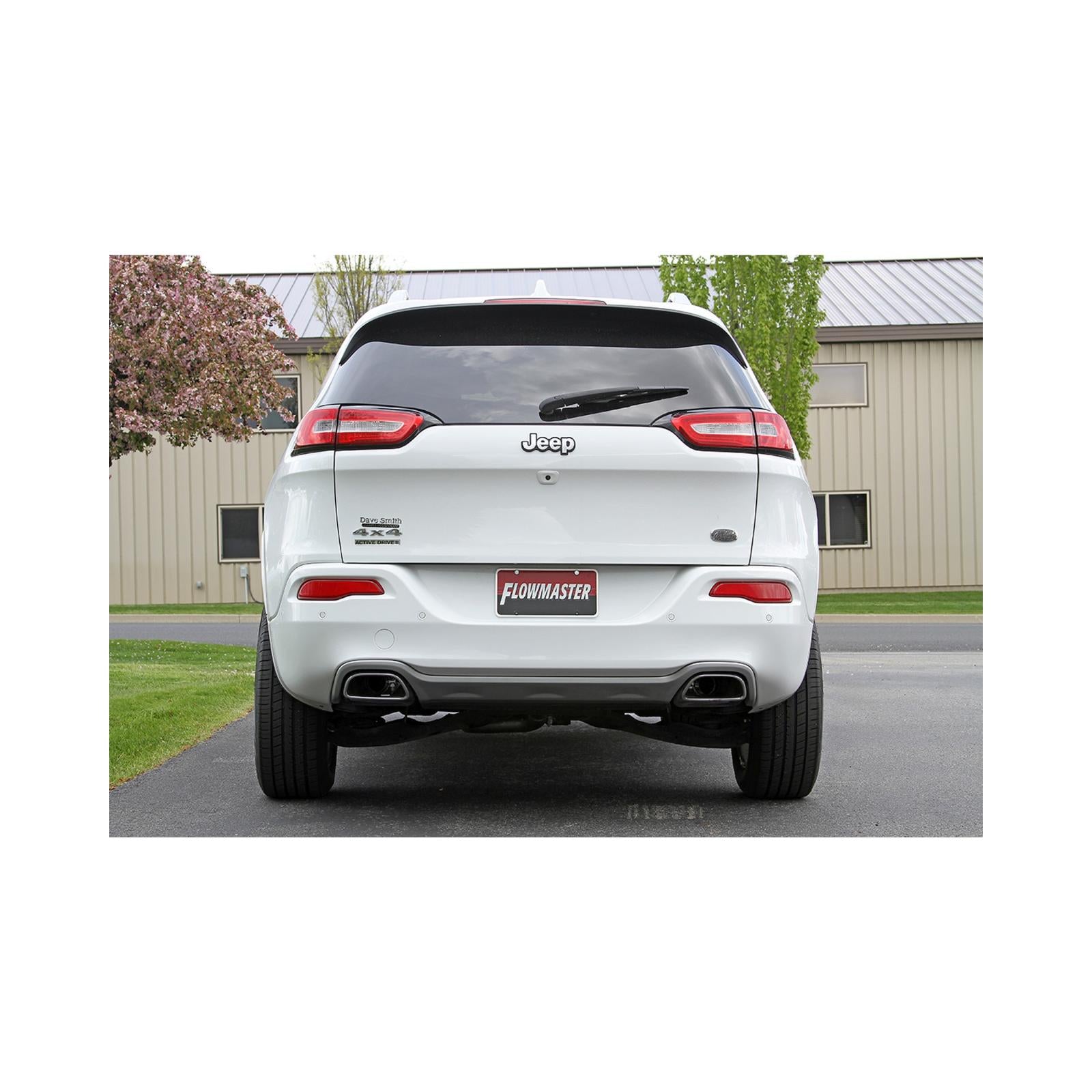 Flowmaster 717810 - Flow Fx Cat-Back Exhaust System Fits 2014-2022 Jeep Cherokee 3.2-Liter, Flow Fx Cat-Back 2.5-Inch Stainless Steel Exhaust System, 3.5-Inch Black Ceramic Tips, Dual Out Rear Exit Flowmaster 3