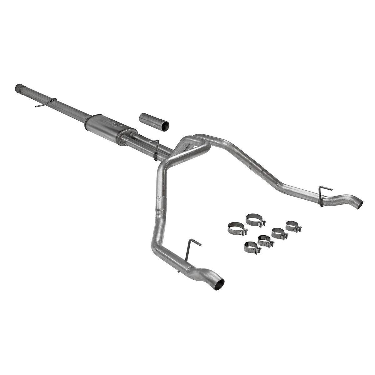 Flowmaster 717890 - Flow Fx Cat-Back Exhaust System Fits 2019-2023 Silverado/Sierra 1500 6.2L V8 Flow Fx 3.5 Inch To Dual 2.5 Inch Cat-Back, Dual Rear Exit, Stainless Steel Exhaust System Flowmaster 2