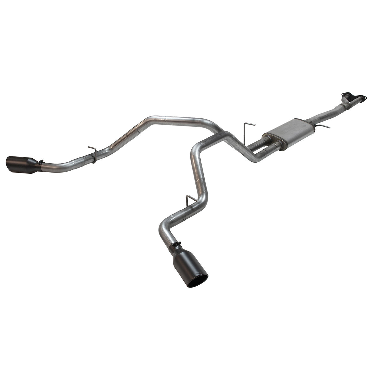 Flowmaster 717923 - Flow Fx Cat-Back Exhaust System Fits 1996-1999 Chevrolet/Gmc 1500 5.7L Extended Cab/Short Bed With Dual Cats, Flow Fx Cat-Back Dual Exit Exhaust, 3.0 Inch To 2.5 Inch 409 Stainless Steel, Black Tips Flowmaster 1
