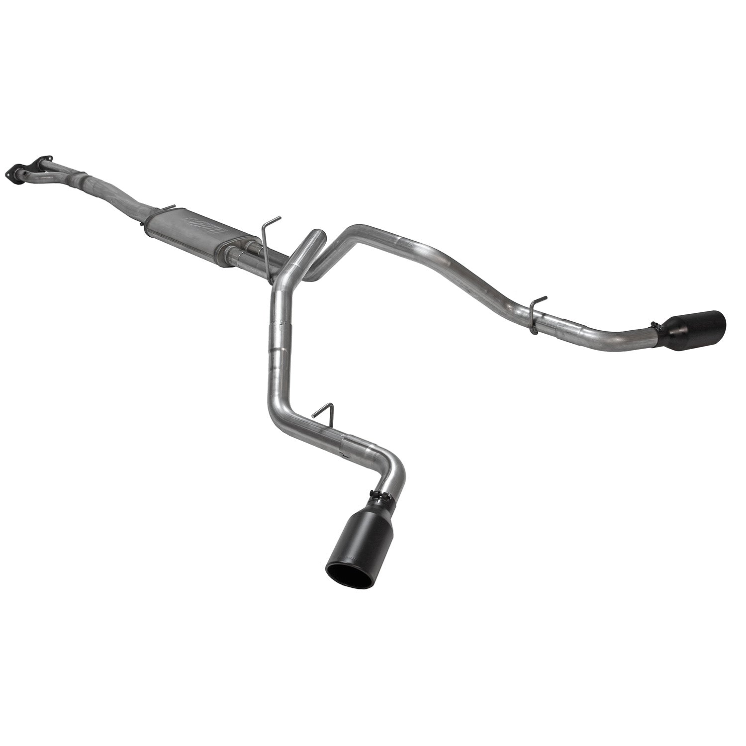 Flowmaster 717923 - Flow Fx Cat-Back Exhaust System Fits 1996-1999 Chevrolet/Gmc 1500 5.7L Extended Cab/Short Bed With Dual Cats, Flow Fx Cat-Back Dual Exit Exhaust, 3.0 Inch To 2.5 Inch 409 Stainless Steel, Black Tips Flowmaster 3