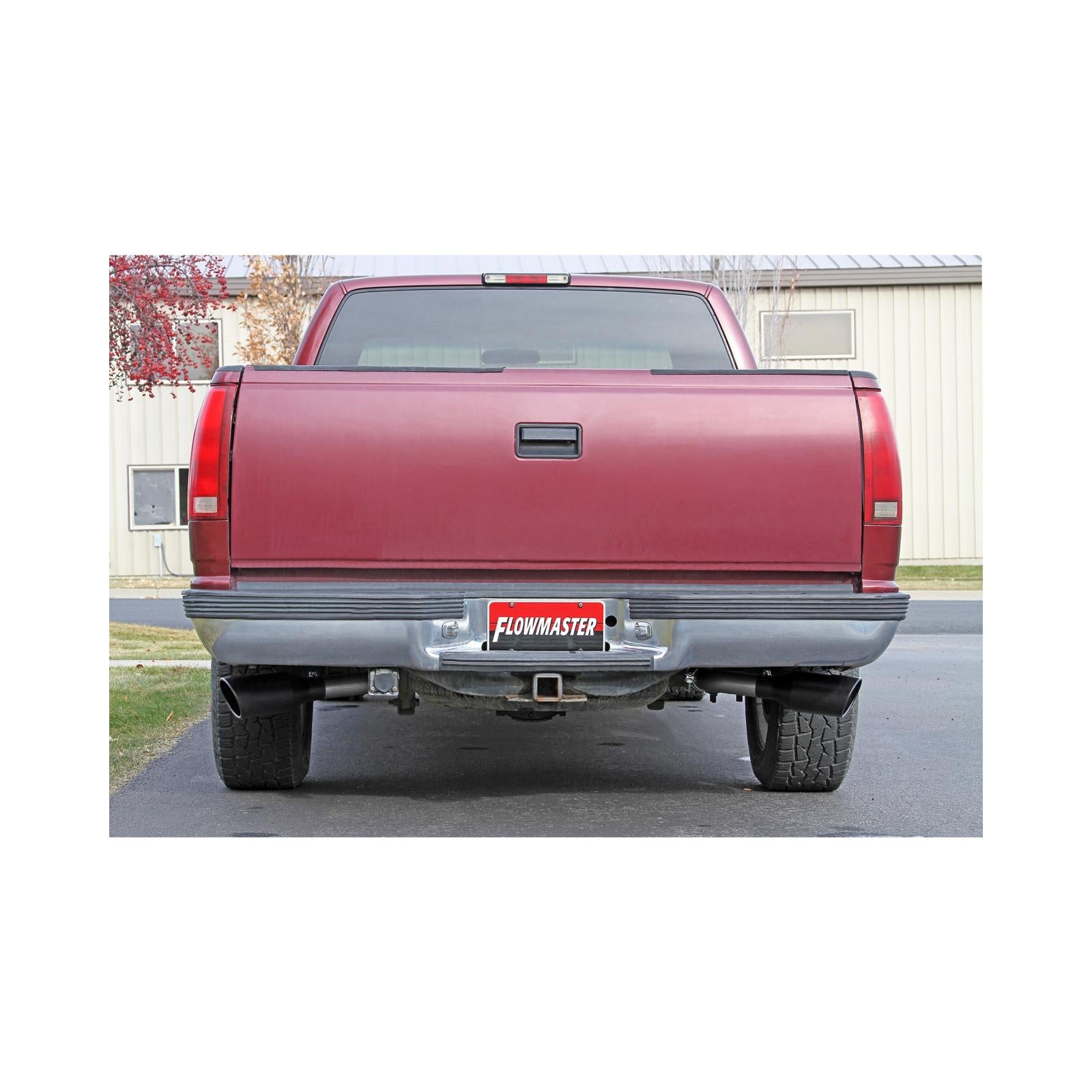 Flowmaster 717923 - Flow Fx Cat-Back Exhaust System Fits 1996-1999 Chevrolet/Gmc 1500 5.7L Extended Cab/Short Bed With Dual Cats, Flow Fx Cat-Back Dual Exit Exhaust, 3.0 Inch To 2.5 Inch 409 Stainless Steel, Black Tips Flowmaster 5